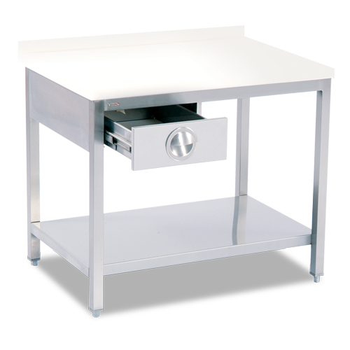 POLYETHYLENE TOP BENCH (FLOOR SHELF-SINGLE DRAWER)