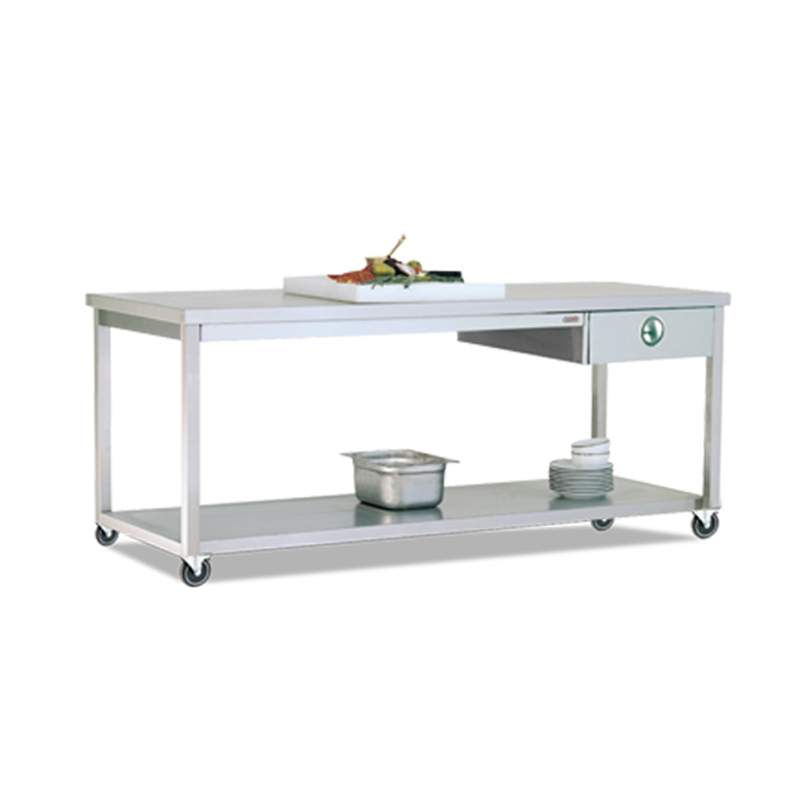 MOVABLE WORKBENCH (WITH FLOOR SHELF - DRAWER)