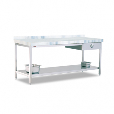 WORKBENCH WITH MARBLE TOP (With Base Shelf - Single Drawer)