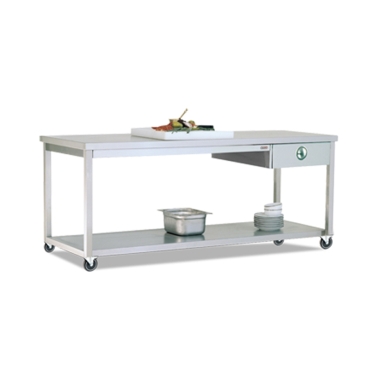 MOVABLE WORKBENCH (WITH FLOOR SHELF - DRAWER)