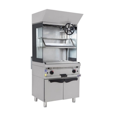BUILT-IN HOOD LIFTING SYSTEM LAVA STONE GRILL
