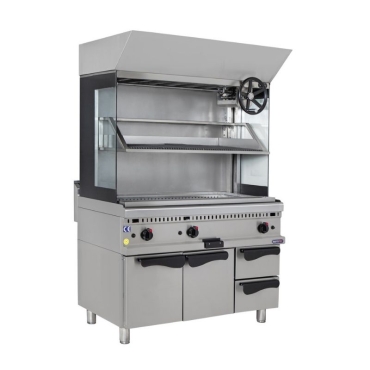 BUILT-IN HOOD LIFTING SYSTEM LAVA STONE GRILL